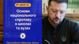 Підготовка громадян України до національного спротиву: Президент підписав Закон