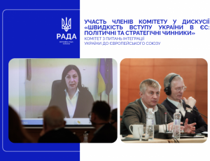 Іванна Климпуш-Цинцадзе та Вадим Галайчук взяли участь у дискусії щодо швидкості вступу України до ЄС