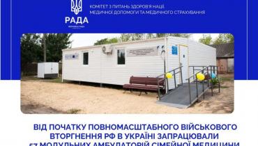 Від початку повномасштабного військового вторгнення рф в Україні запрацювали 57 модульних амбулаторій сімейної медицини: Михайло Радуцький
