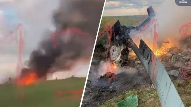 В России упал военный самолет, все погибли (фото, видео)