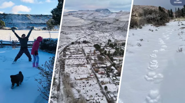 В Южной Африке ударили морозы и выпал снег: невероятные кадры